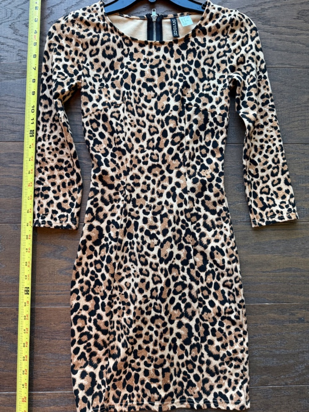 DIVIDED by H&M Leopard Print Bodycon Mini Dress Size 2 (EUR 32) | Animal Print